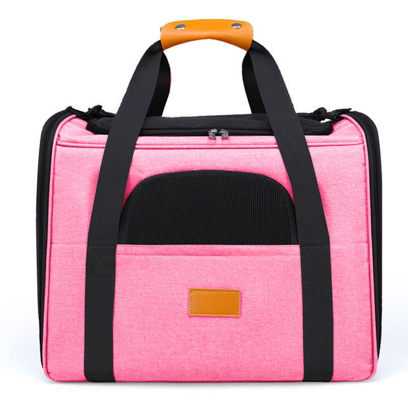 Breathable Foldable Cat Carrier With Soft Comfort Bed