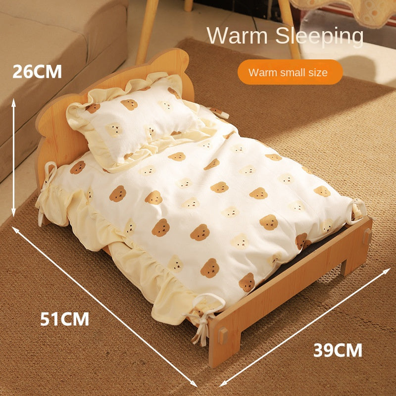 Elevated Cat Bed With Spacious Cozy Cushion Comfort