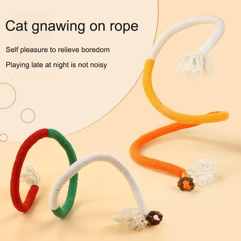 Cat Rope Toy for Quiet Boredom Relief and Chewing