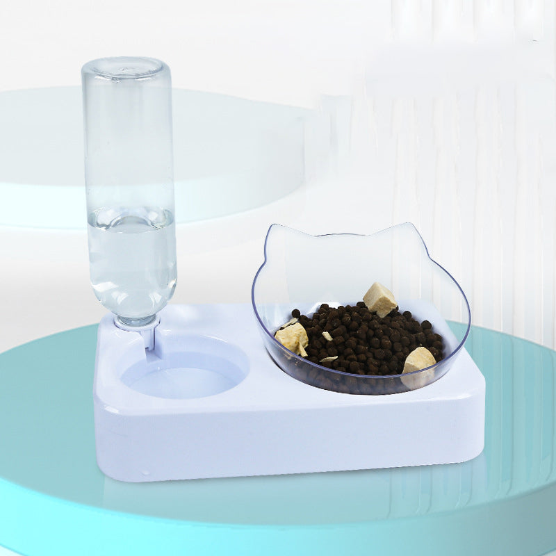 Elevated Cat Bowl With 15° Angled Design For Comfort