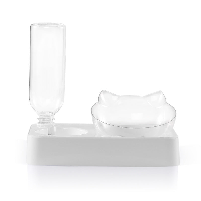Elevated Cat Bowl With 15° Angled Design For Comfort