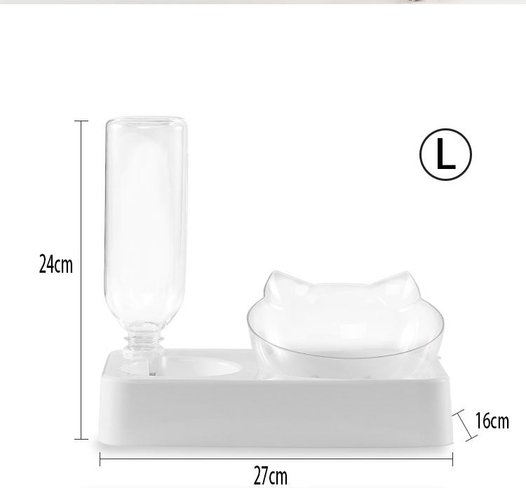Elevated Cat Bowl With 15° Angled Design For Comfort