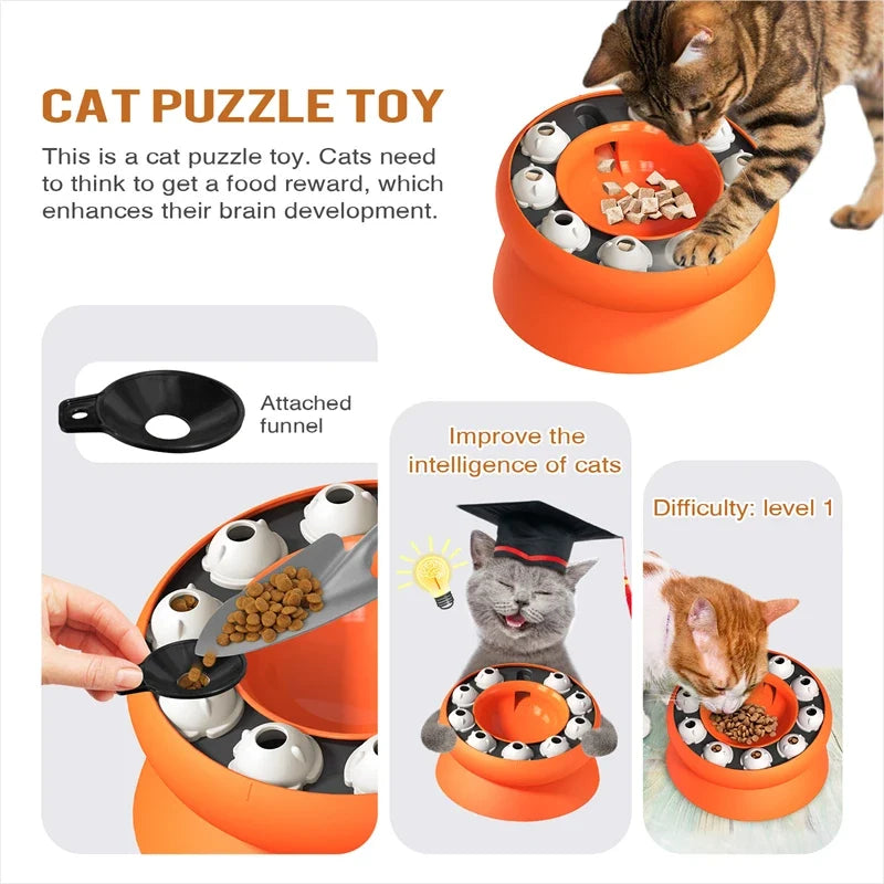 Cat Puzzle Feeder Bowl for Slower, Smarter Mealtimes