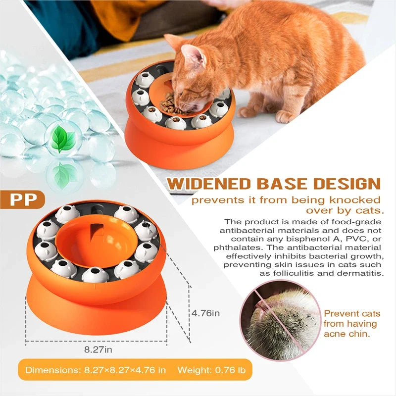 Cat Puzzle Feeder Bowl for Slower, Smarter Mealtimes