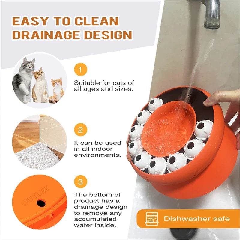 Cat Puzzle Feeder Bowl for Slower, Smarter Mealtimes