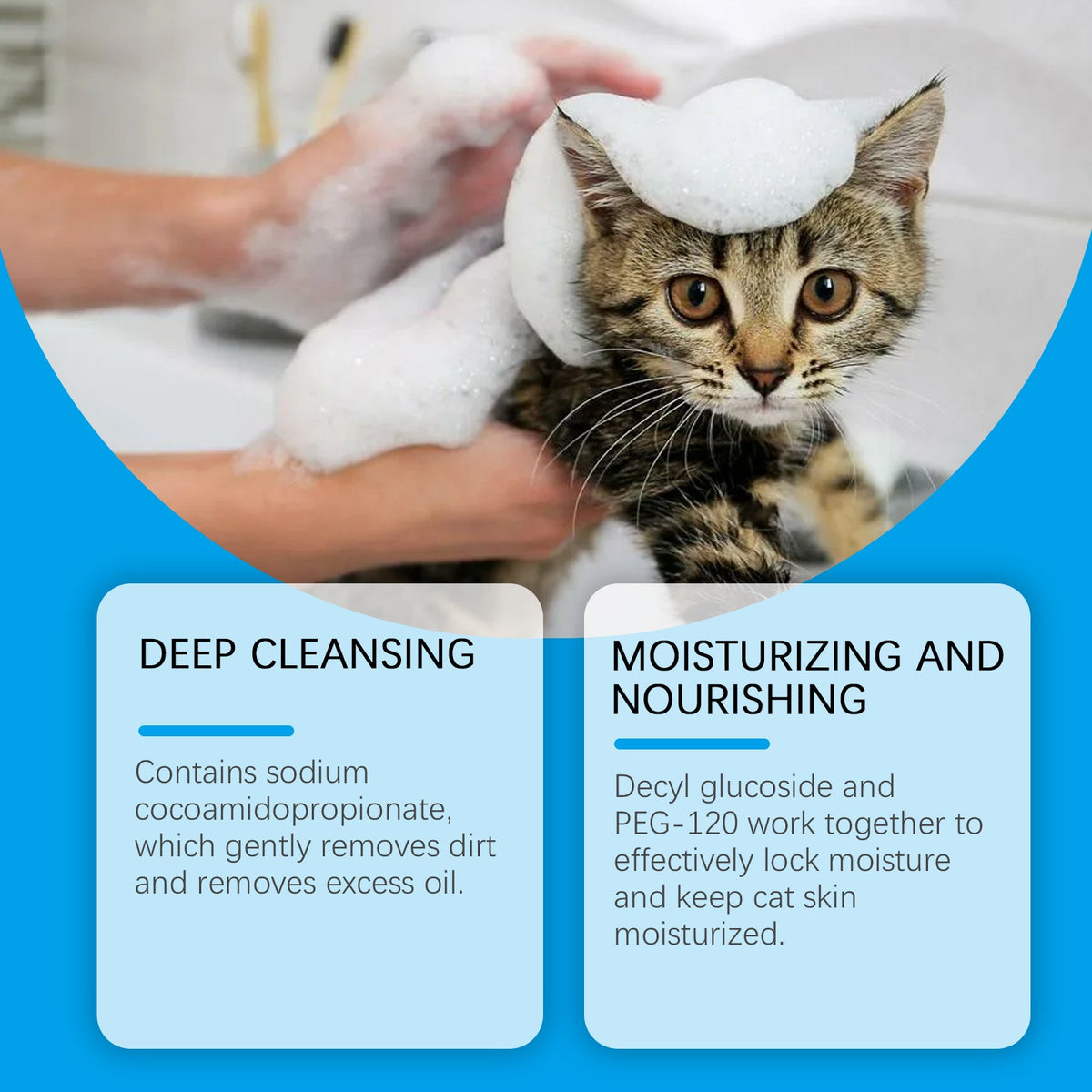 Waterless Cat Shampoo Mousse for Gentle Daily Cleaning