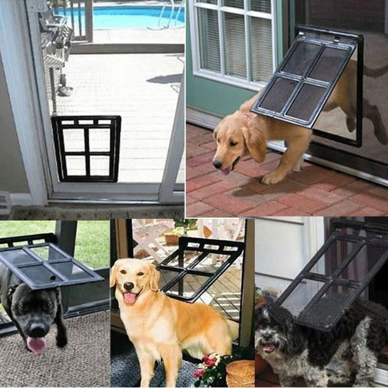 Cat & Dog Screen Door Pet Flap for Hands-Free Access