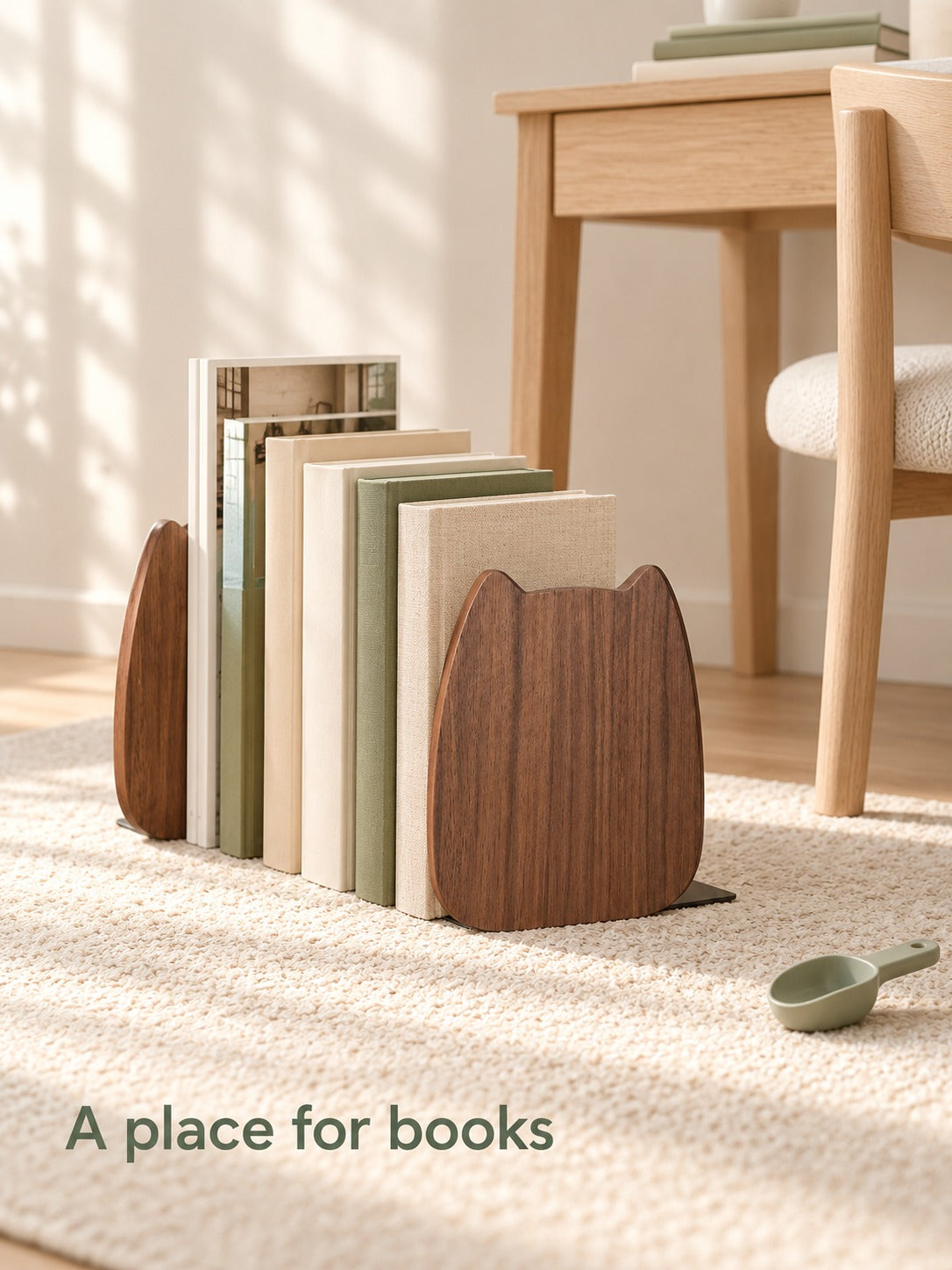 Cat Ear Wooden Desk Book Stand That Keeps Books Upright