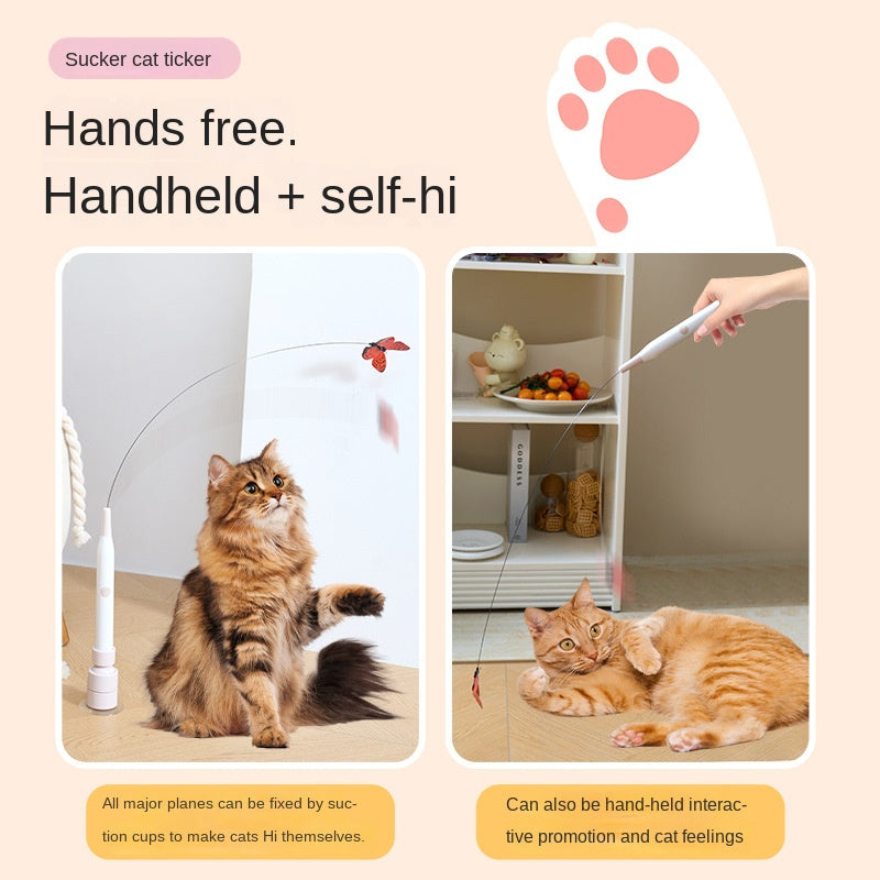 Automatic Cat Toy Wand for Hands-Free Indoor Play