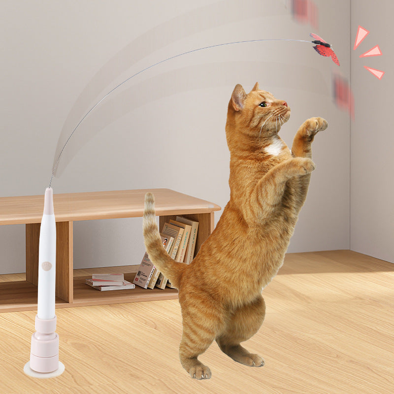Automatic Cat Toy Wand for Hands-Free Indoor Play