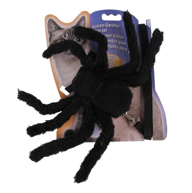 Cat Halloween Spider Harness Leash Costume Set for Cats