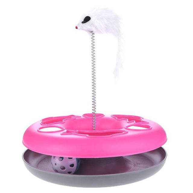 Interactive Cat Mouse Toy Disk for Indoor Cat Play