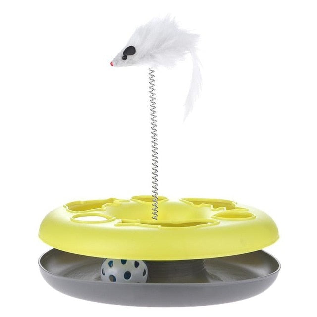 Interactive Cat Mouse Toy Disk for Indoor Cat Play