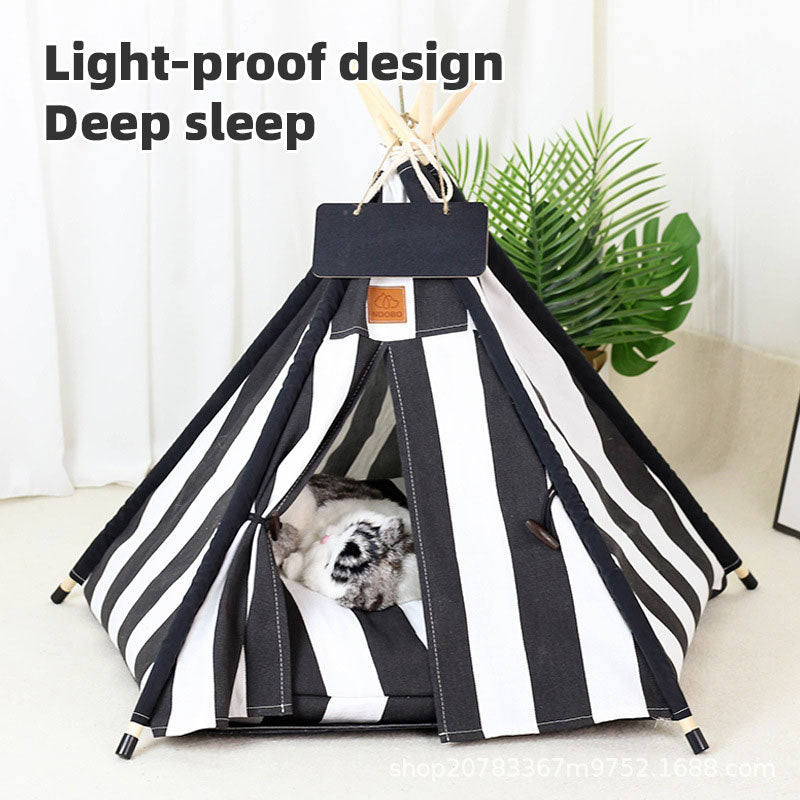 All-Season Cat Tent Bed for Deep, Light-Free Sleep