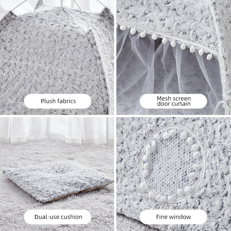 Cat Tent Bed for Private Plush Sleep & Cozy Retreat