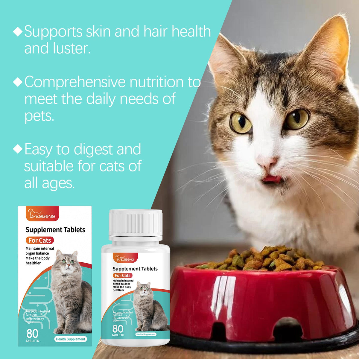Cat Probiotic Tablets for Everyday Digestive Support