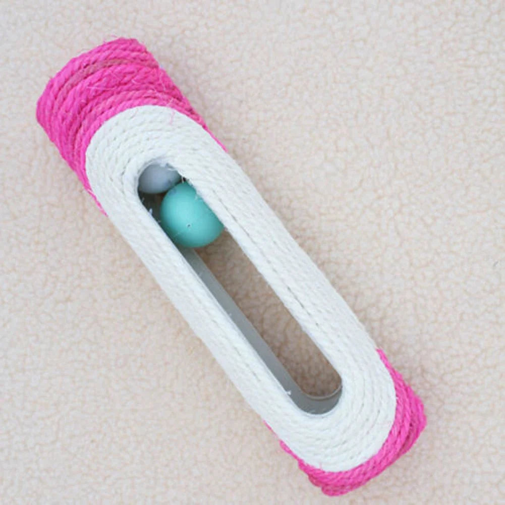 Cat Scratching Toy with Sisal Rope and Rolling Ball