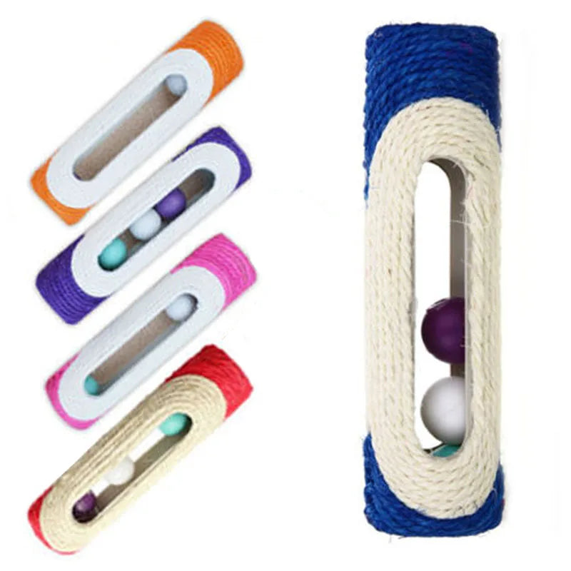 Cat Scratching Toy with Sisal Rope and Rolling Ball