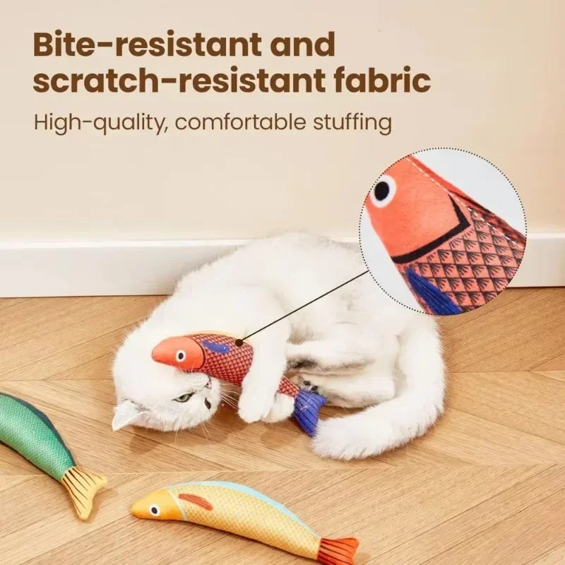 Catnip Fish Toy for Active Kicking, Biting & Cuddling