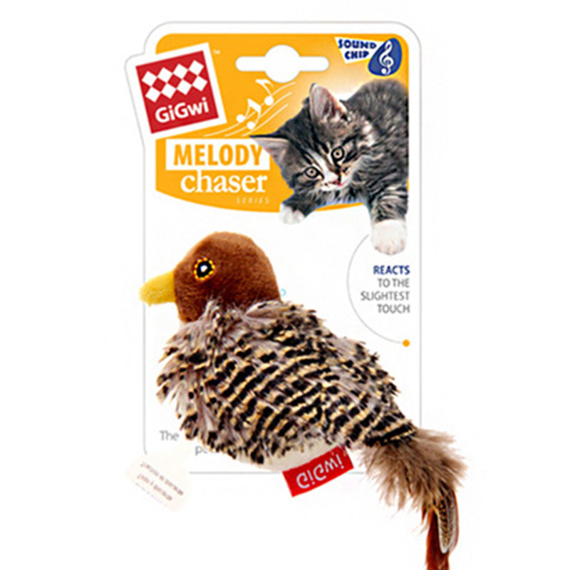 Touch-Activated Bird Cat Toy for Indoor Enrichment