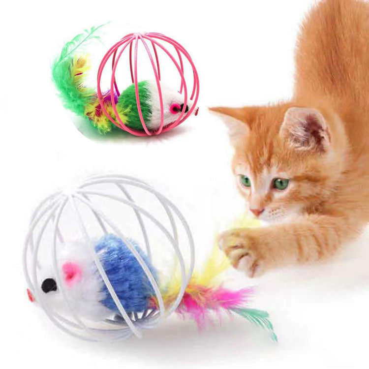 Interactive Cat Feather Toy for Indoor Chase and Play