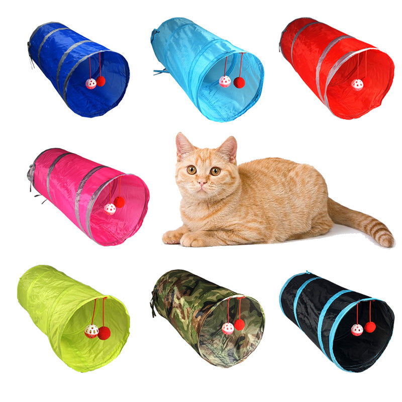 Foldable Cat Tunnel Toy for Indoor Chase & Hide Play