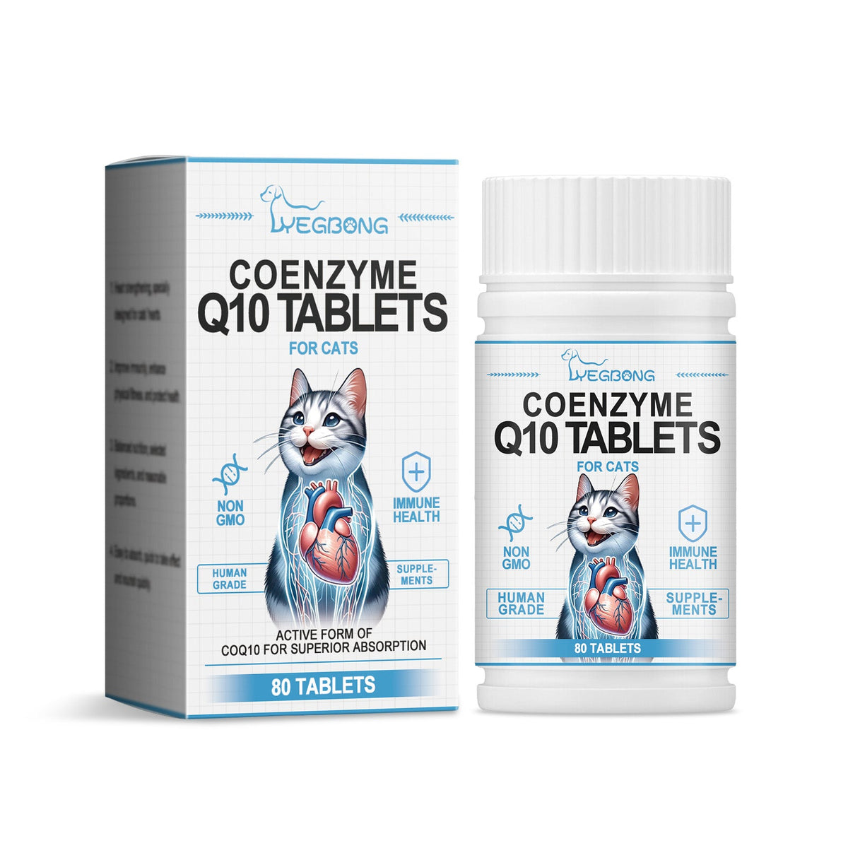 CoQ10 Cat Tablets for Daily Heart & Immune Support