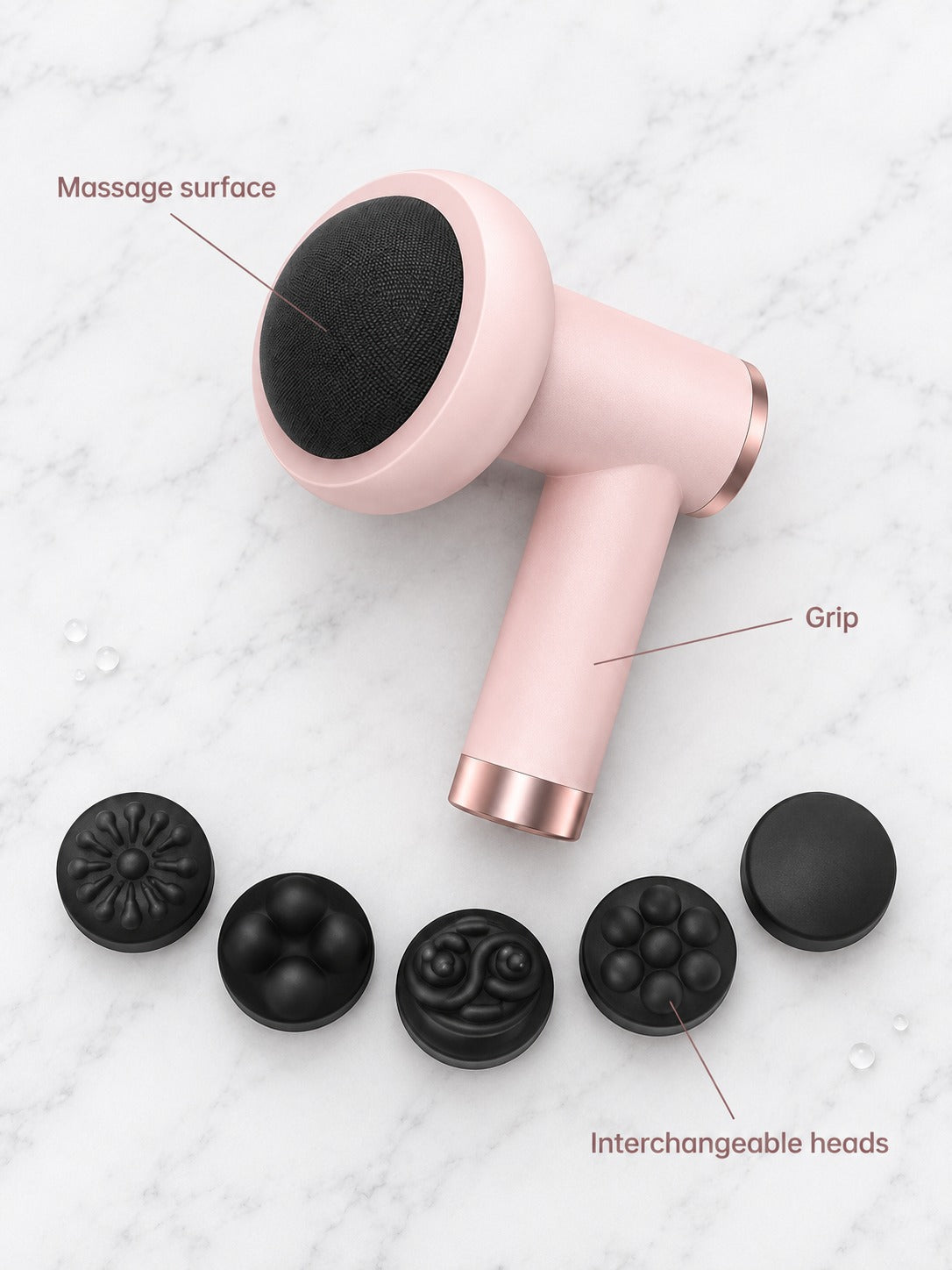 Cellulite Massager with 5 Interchangeable Heads & 6 Levels