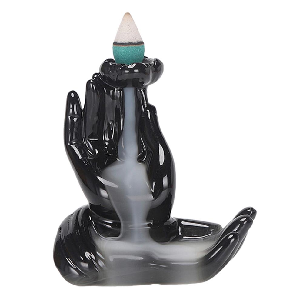 Ceramic Backflow Incense Burner With Waterfall Smoke