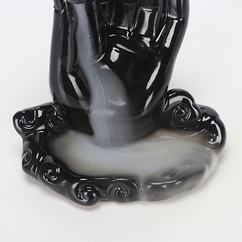 Ceramic Backflow Incense Burner With Waterfall Smoke