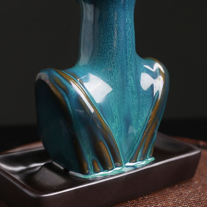 Ceramic Backflow Incense Burner for Calming Decor