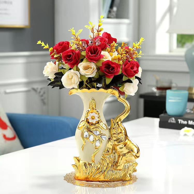 Ceramic Vase Pair for Glamorous Living Room Styling