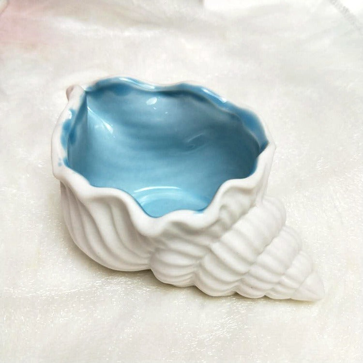 Ceramic Conch Shell Vase for Romantic Eternal Flowers