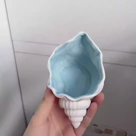 Ceramic Conch Shell Vase for Romantic Eternal Flowers