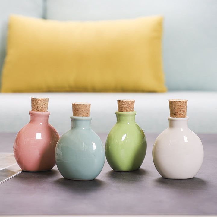 Ceramic Bottle Vases for Colorful Small-Space Decor