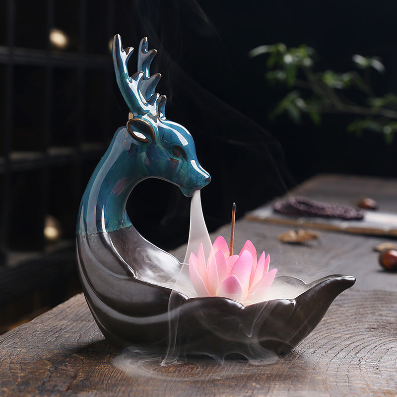 Ceramic Backflow Incense Burner for Calming Home Decor