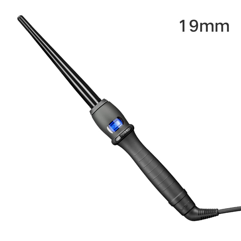 Ceramic Cone Curling Wand with Digital Temperature Display
