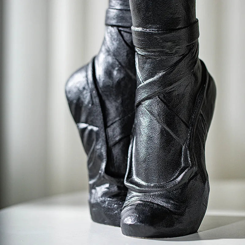 Ceramic Ballet Vase: Sculptural Floral Home Decor