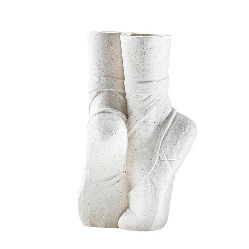 Ceramic Ballet Vase: Sculptural Floral Home Decor