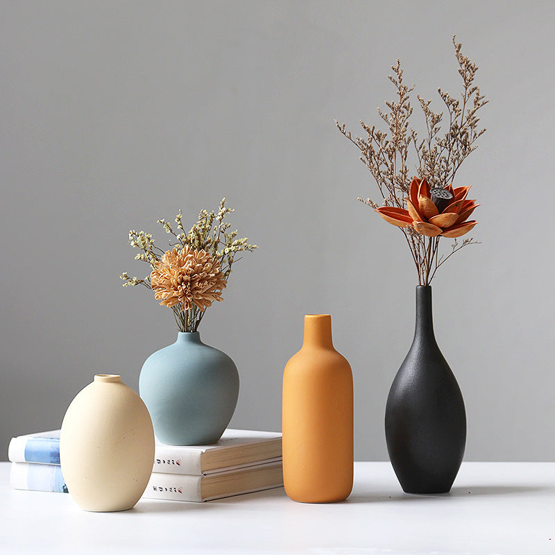 Ceramic Vase Set: Modern Sculptural Living Room Decor