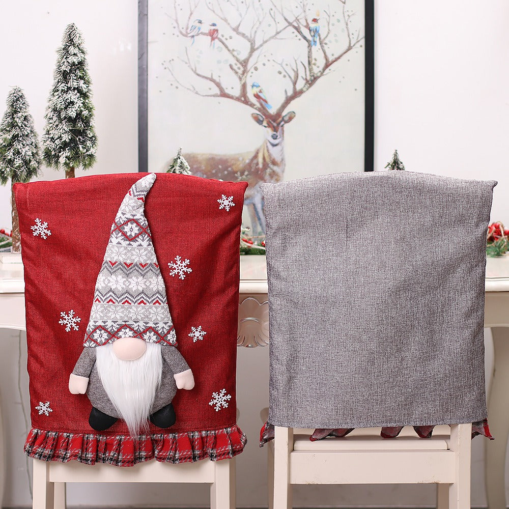 Christmas Gnome Chair Covers for a Festive Dining Room