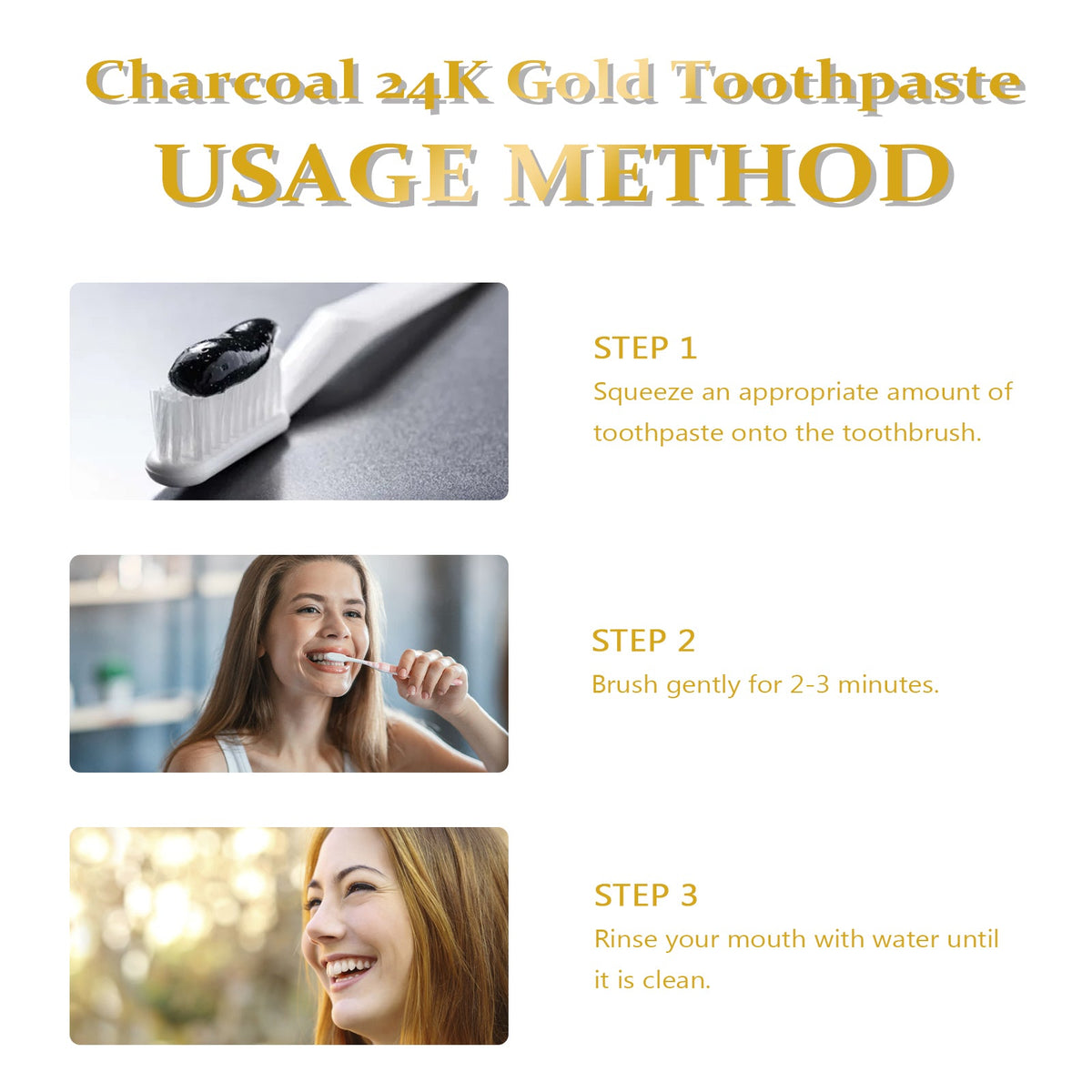 Charcoal Gold Toothpaste for a Brighter-Looking Smile