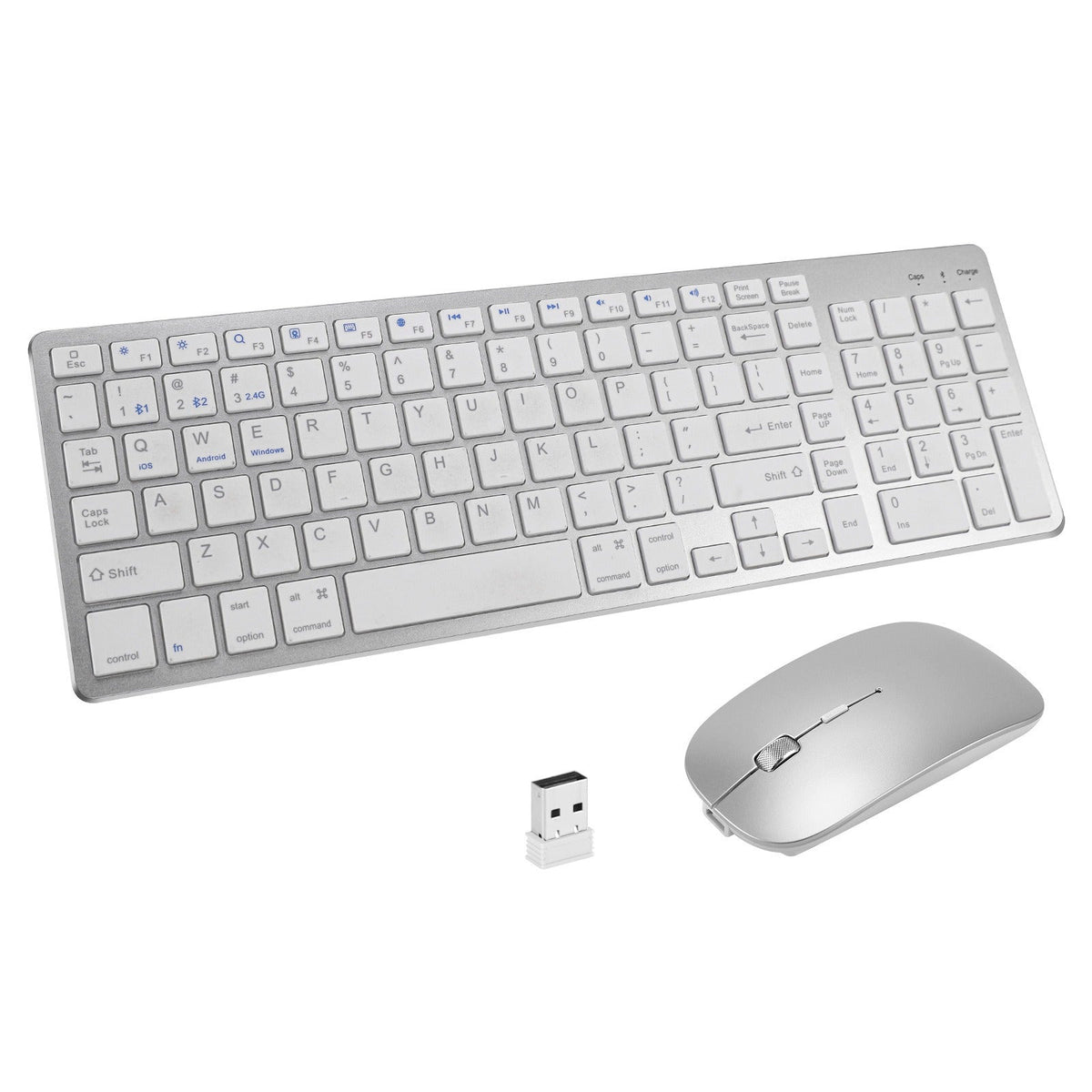 Wireless Keyboard and Mouse Set for iPad, Mac and Windows