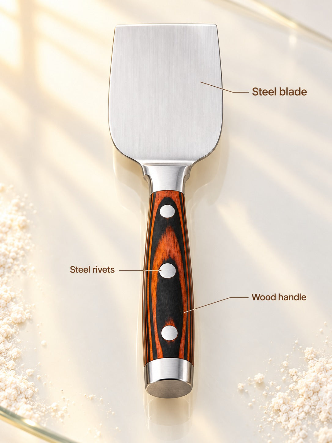 Cheese Knife Set 7 Piece Stainless Steel Wood Handle