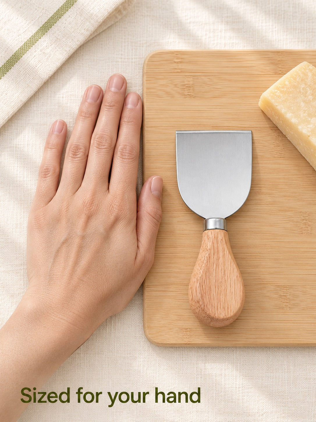 Cheese Knife Set Four Piece Stainless Steel Wood Handle