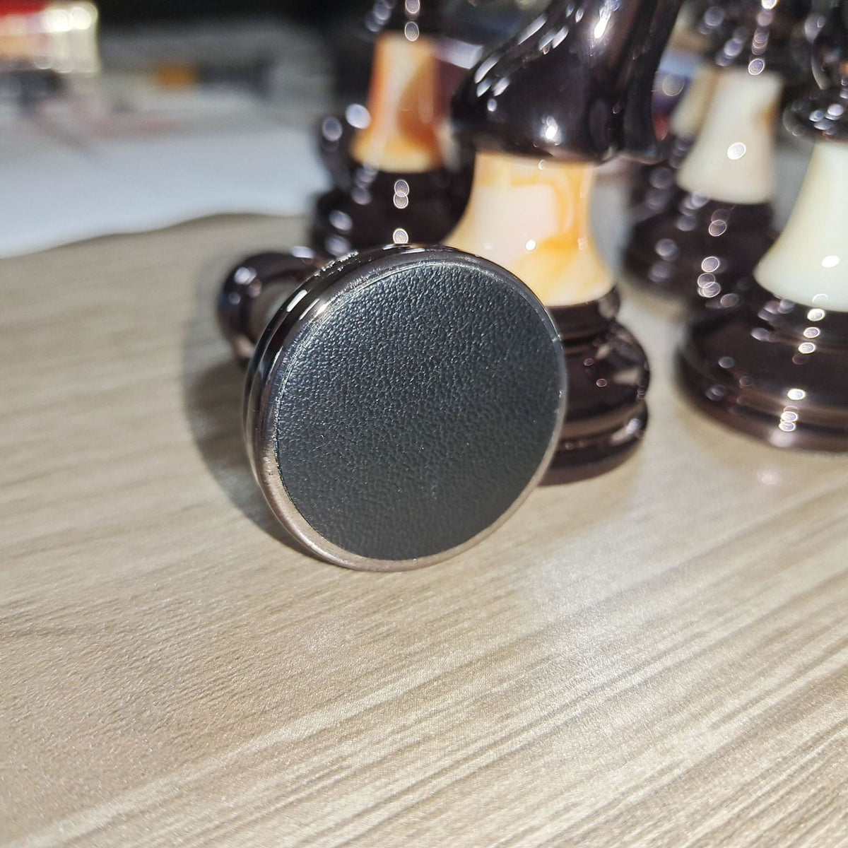 Wooden Chess Pieces for Elegant Game-Room Decor & Play