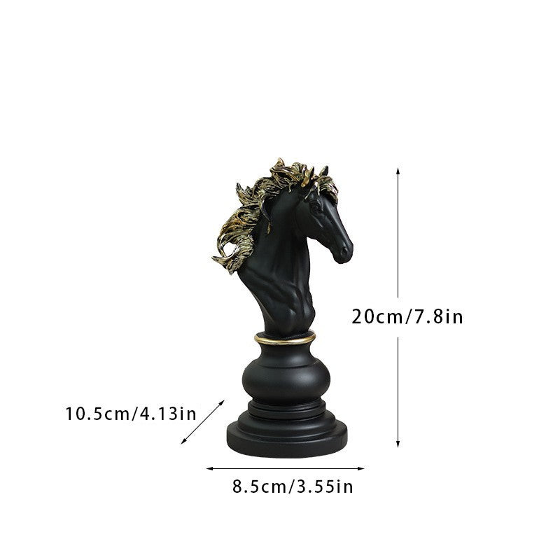Chess Resin Ornaments for Elegant Luxury Shelf Decor