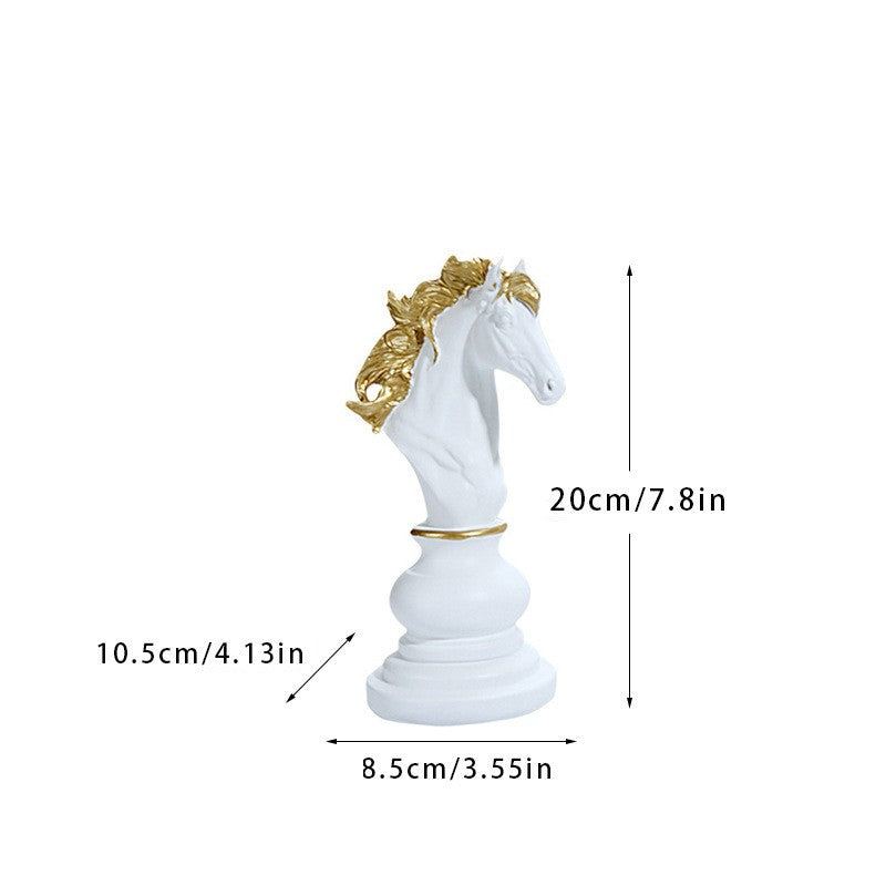 Chess Resin Ornaments for Elegant Luxury Shelf Decor