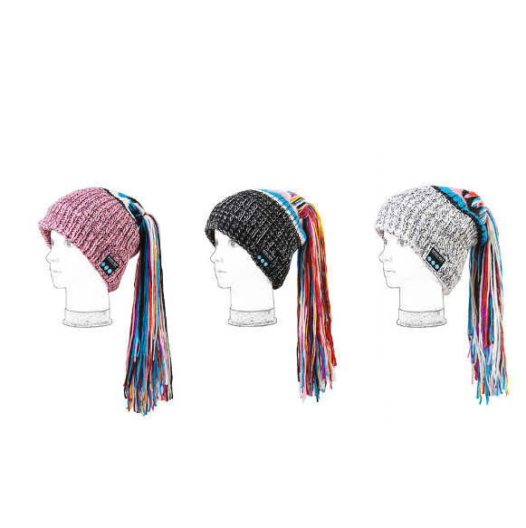 Warm Knit Bluetooth Beanie with Headphones for Women