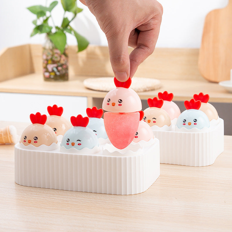 Chicken-Shaped Ice Pop Mold Set for Homemade Popsicles